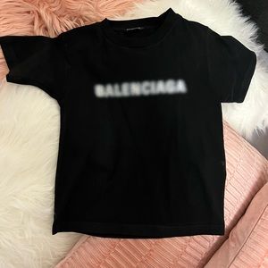 Kids Black and White Balenciaga Shirt